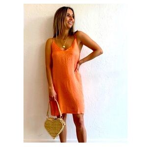 Nation LTD Penelope Dress in Orange Leopard.